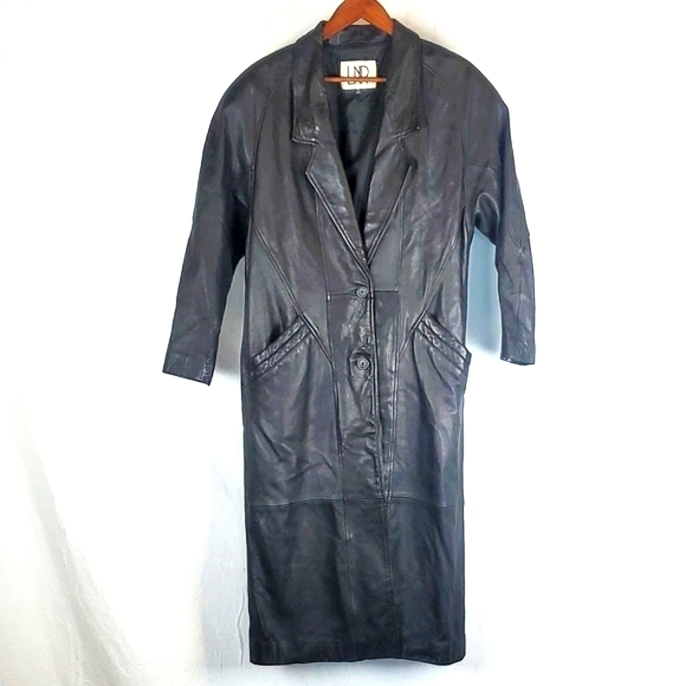 Vintage LNR Genuine Leather‎ Trenchcoat
